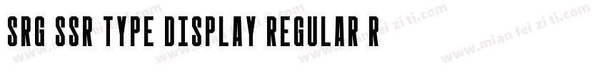 SRG SSR Type Display Regular Regula字体转换